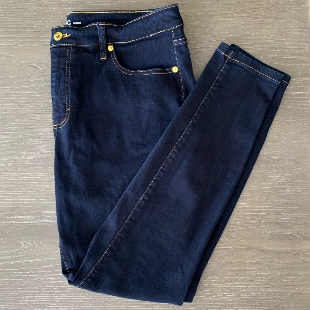 I.N.C. International Concepts Skinny Jeans Midrise | Dark Indigo | 14W | INC - Picture 6 of 12